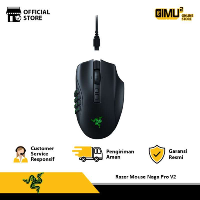 Razer Naga V2 Pro Wireless MMO Gaming Mouse With HyperScroll Pro