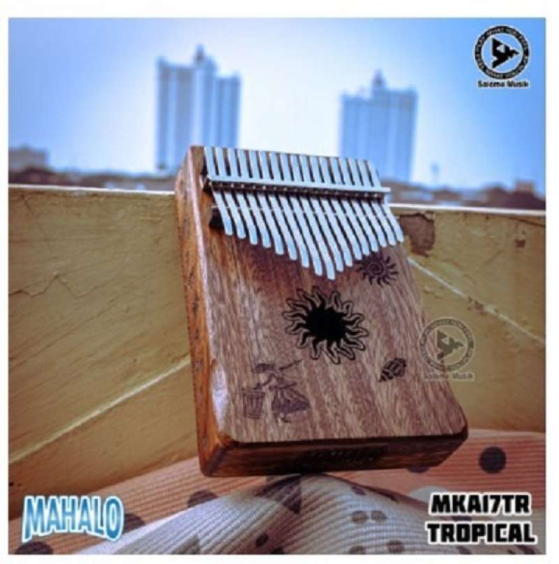 Mahalo 17-Key Kalimba Flame Koa MKA17KA - X8 Drums