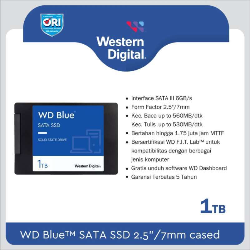 Jual Ssd Wd Blue 1tb Sata3 Solid State Drive Di Seller Gigaba Store Kalibata Kota Jakarta Selatan Blibli