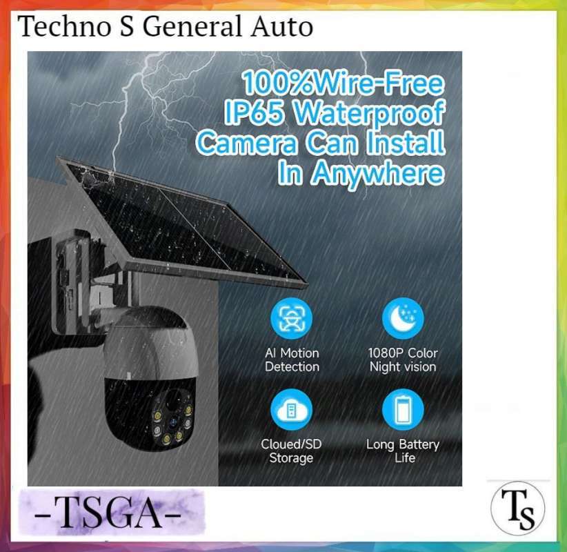 Jual Cctv Wifi Solar Panel Waterproof Hd V380 Pro Camera Outdoor