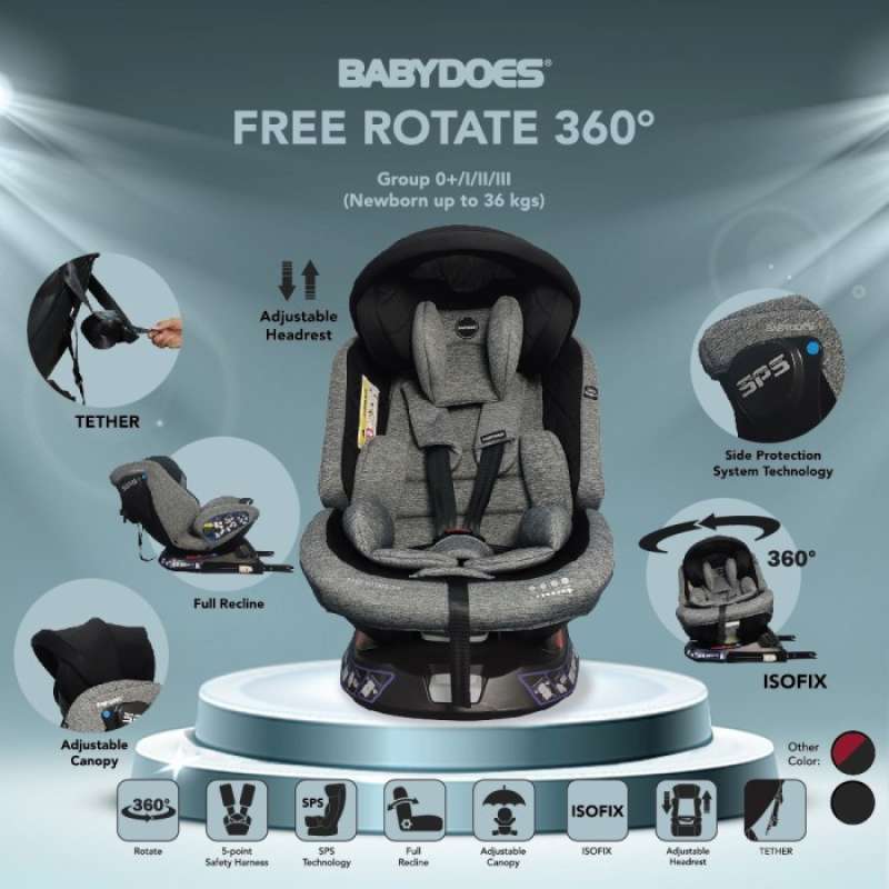 Promo Babydoes Car Seat Free Rotate 360 Kursi Mobil Diskon 26