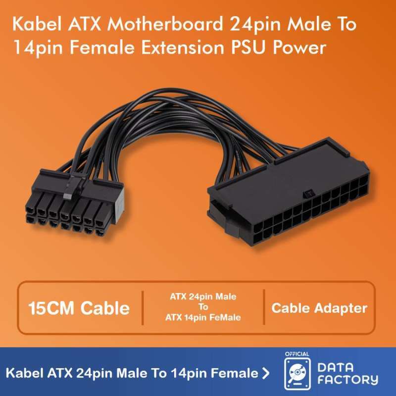 Jual Kabel Psu Atx 24pin Female To 14pin Male Lenovo Ibm Adapter