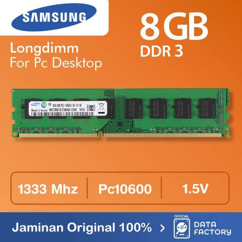 RAM PC SAMSUNG DDR3 8GB PC10600 1333MHZ MEMORY (1x8GB) LONGDIMM