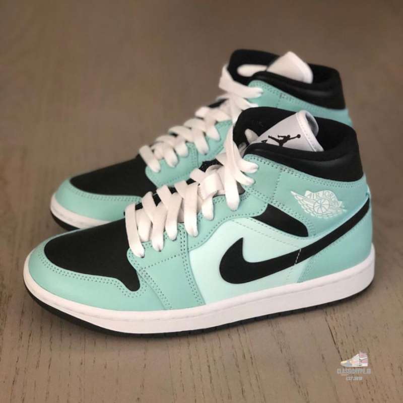 Jordan 1 mid teal tint top