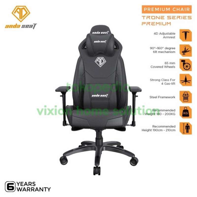 Jual Andaseat Throne Black Premium Gaming Chair Xl Original Di Seller Tuskar Kebon Kacang Kota Jakarta Pusat Blibli