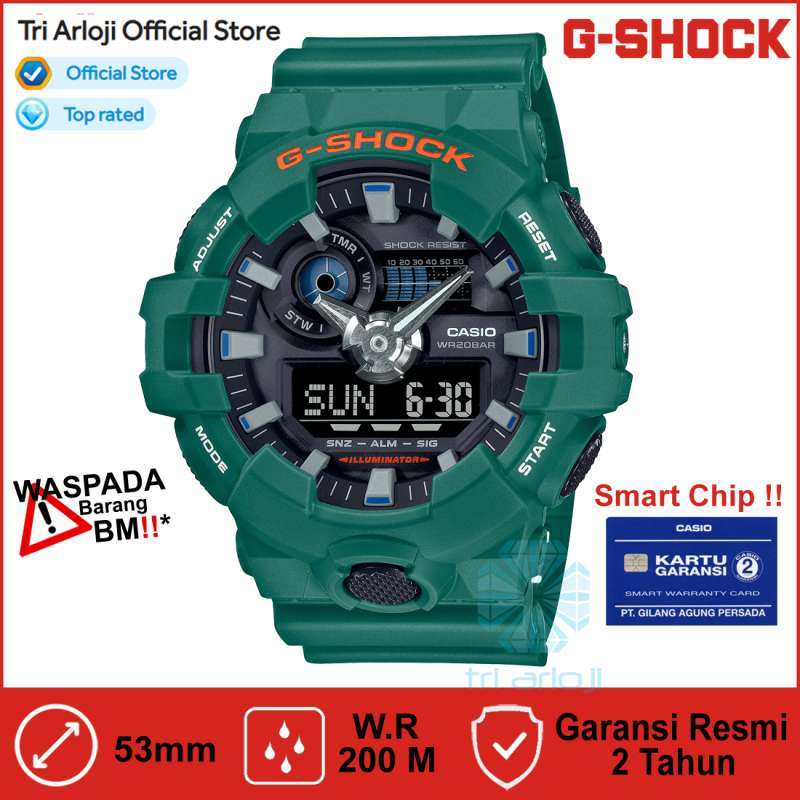 Casio G-Shock GA-700SC-3ADR Jam Tangan Pria Analog Digital GA700 Green  GA700SC GA-700SC-3A GSHOCK - Main Image