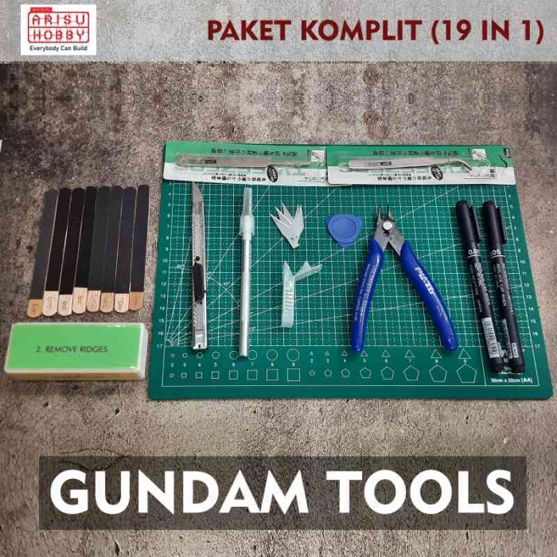 Promo Paket Komplit 19 in 1 Gunpla Tools Rakit Gundam Tool Kit Set Nipper  Diskon 29% di Seller Pasaraya Store - Meruya Selatan (Udik), Kota Jakarta  Barat