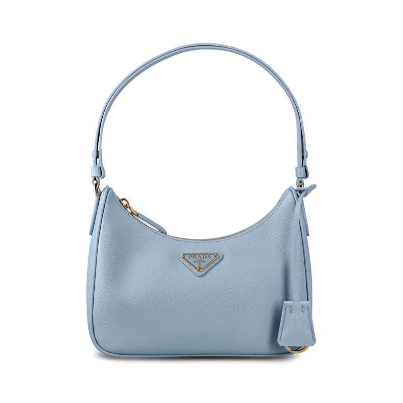 Jual Prada Saffiano Leather Mini Shoulder Bag Pale Blue di Seller