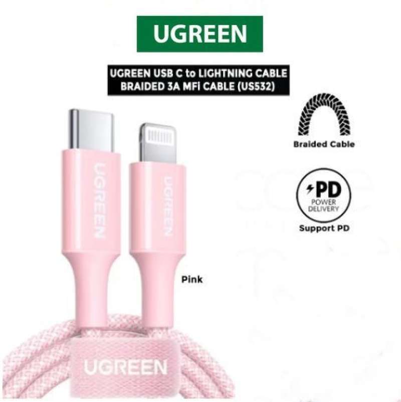 UGREEN US532 Kabel USB Type C to Lightning Iphone MFI Cable Data PD