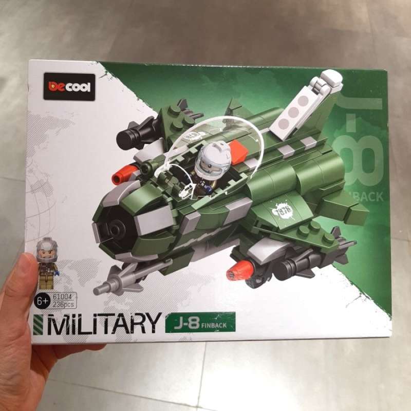 DECOOL MILITARY J 8 FINBACK LEGO DECOOL J 8 FINBACK MAINAN BLOCK