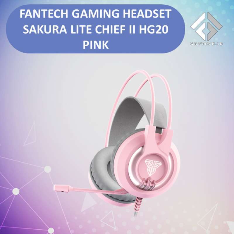 Promo FANTECH GAMING HEADSET SAKURA LITE CHIEF II HG20 PINK Diskon