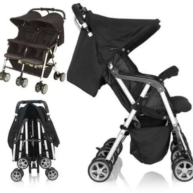 Jual Stroller Combi Spazio Duo Compact 2 Go Black di Seller