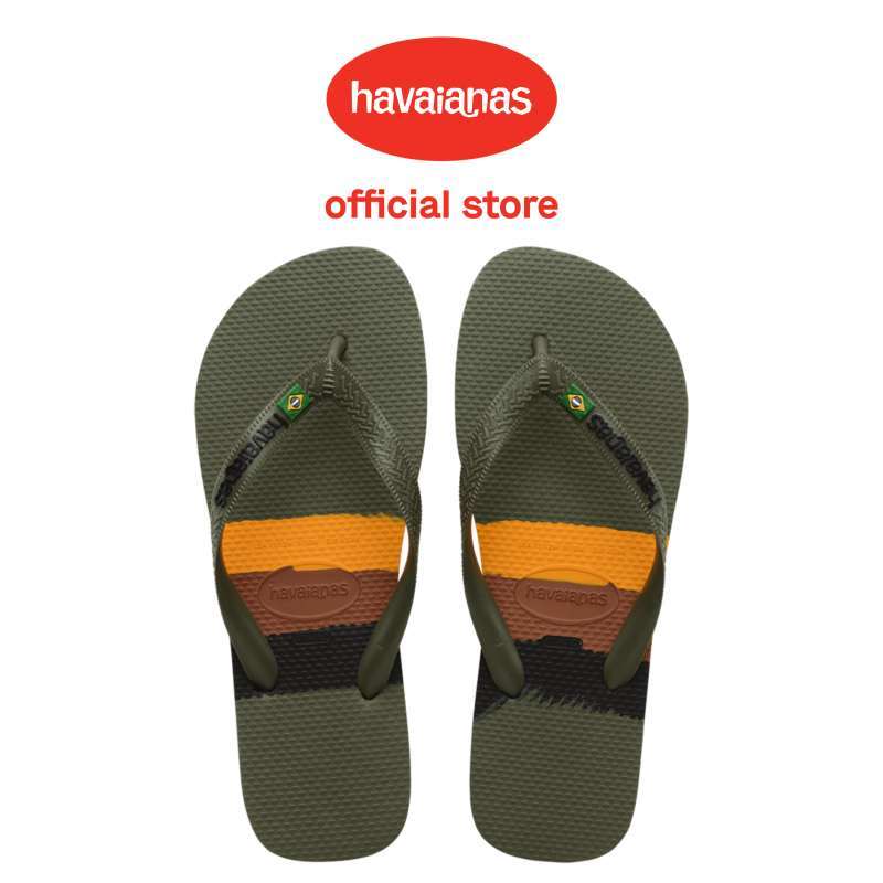 Havaianas Brasil Tech 0869 Green Black Sandal Pria