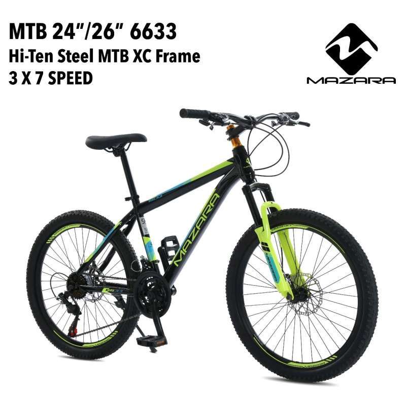 Jual Sepeda Gunung Mtb 26 Inch Mazara 6633 Disc Break 21 Speed Di
