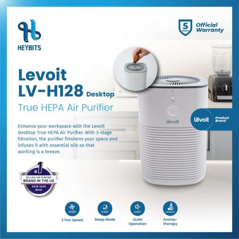 Promo Terlaris Levoit Desk Air Purifier Lv-H128 Dual Hepa H13