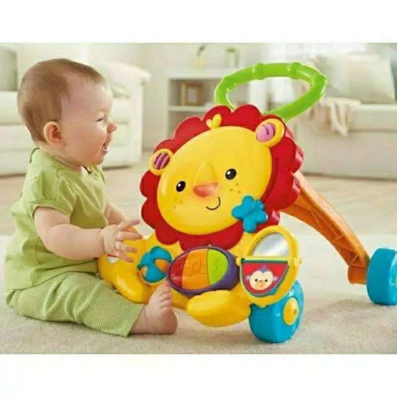 Baby push walker lion top