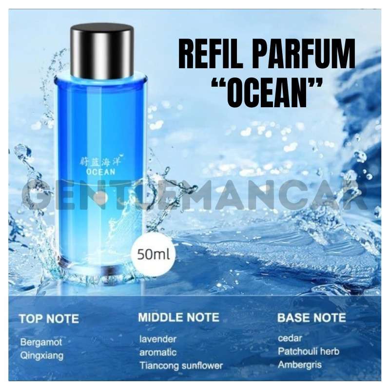 Promo Refill Parfum Mobil 50ml Ocean Khas Laut Pewangi Pengharum