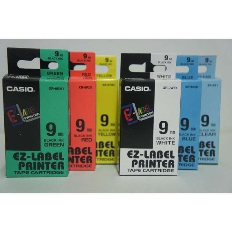 Casio ez label printer tape cartridge 9mm deals