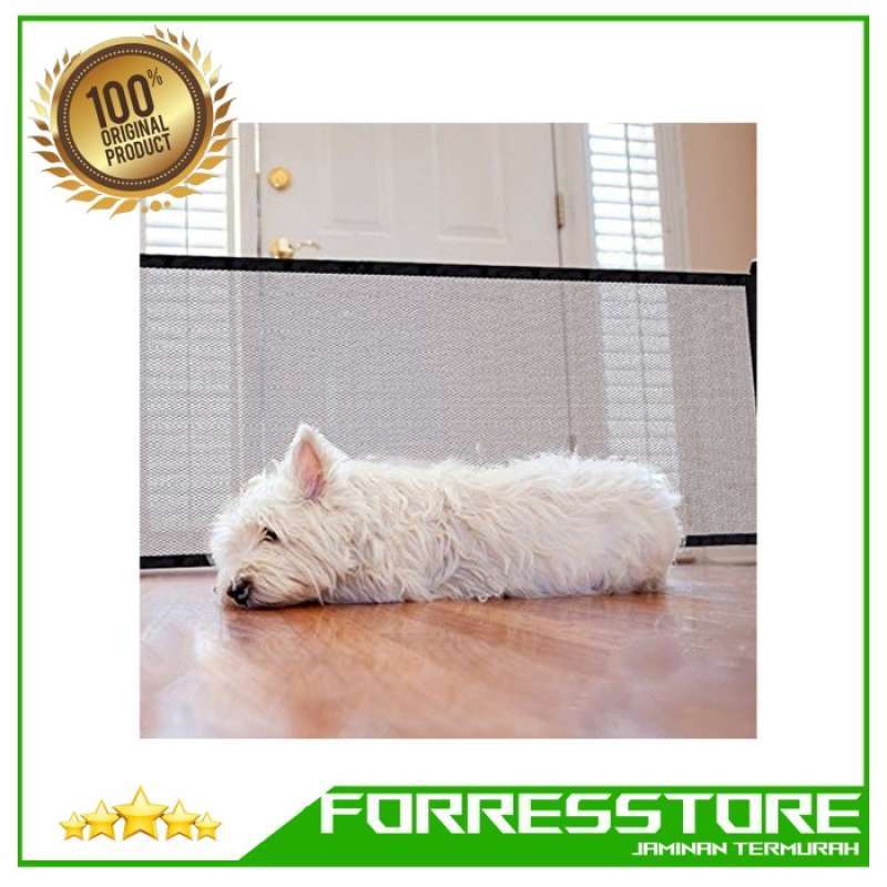 Promo Magic Mesh Pet Dog Cat Gate Door Barrier Safe Net Guard
