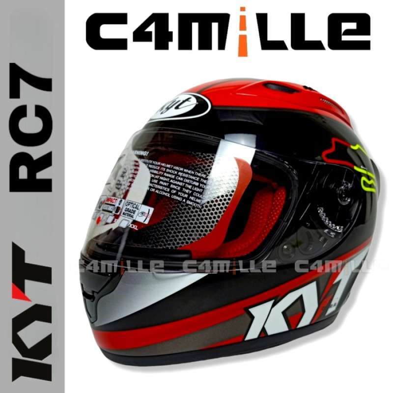 Promo Helm Full Face KYT RC7 RC 7 spain black 15 Diskon 23 di