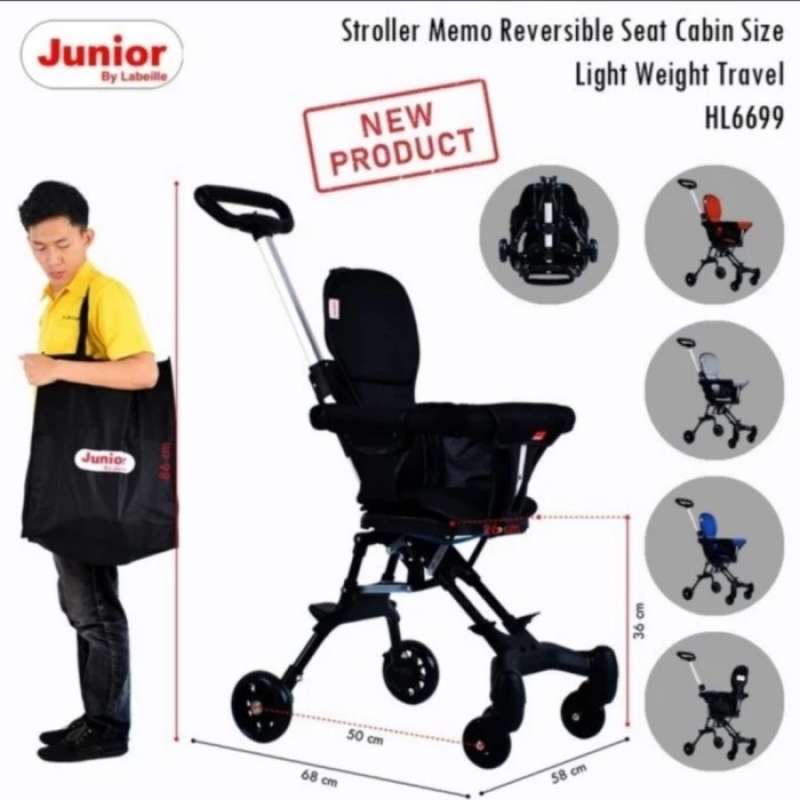 Stroller Junior Kereta Dorong Bayi Stroler Anak Roda 3 Termurah