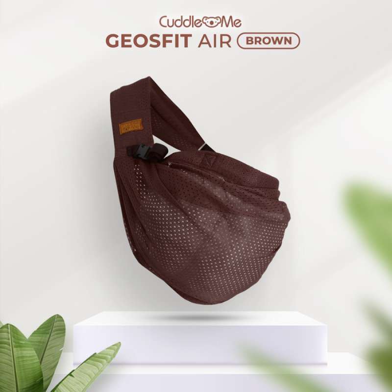 Cuddle Me GeosFit Air Sling Pouch Gendongan Bayi Samping Cukin M Shape Brown