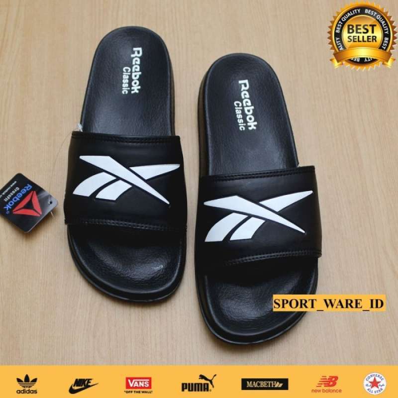 Jual Sandal Slop Karet Pria Reebok Hitam Import di Seller Wellmart