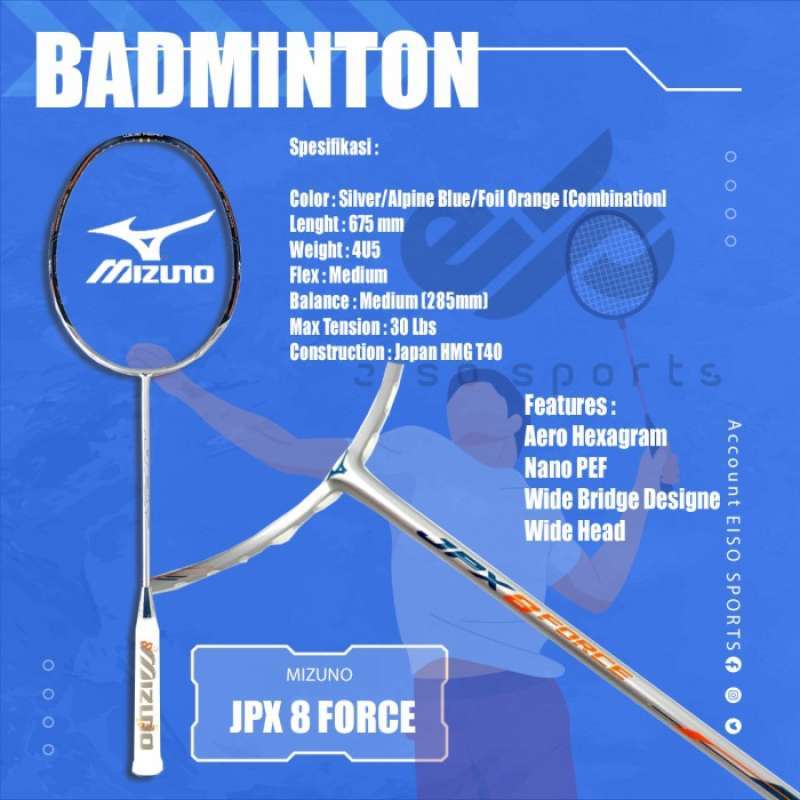 Jual Raket Badminton Mizuno JPX 8 Force New Colour 2023