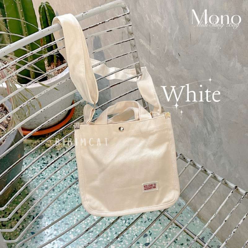 Korean canvas clearance sling bag