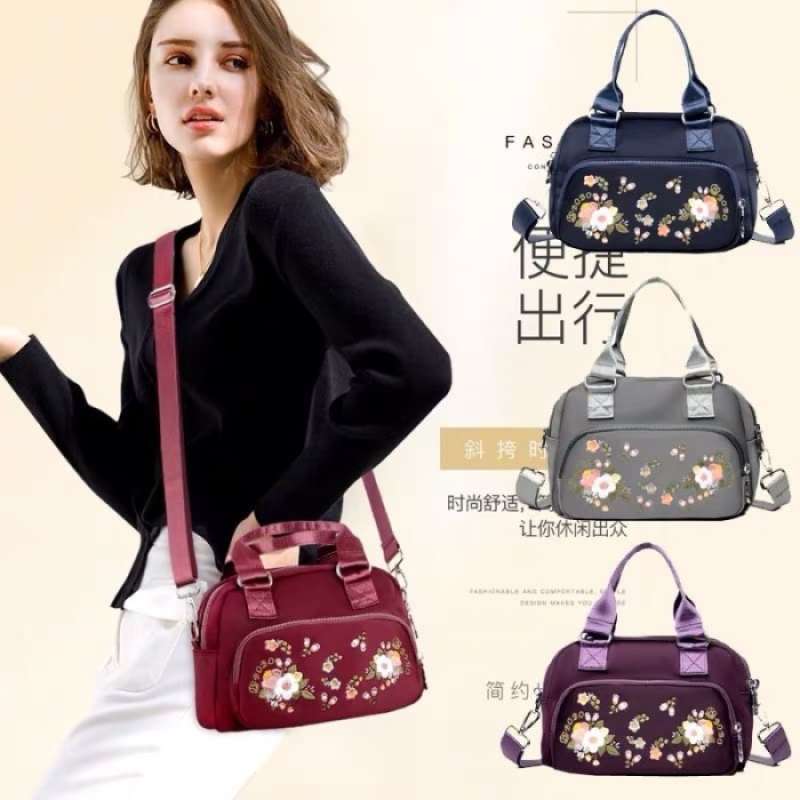 Jual Tas Wanita Import Jinjing Dan Selempang Bobo Bb9102 9102 Bordir Bunga Brown Di Seller Edumart Super Cengkareng Timur Kota Jakarta Barat Blibli