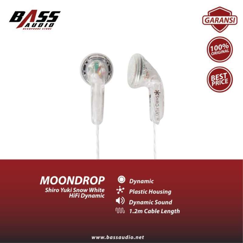 Promo Terbatas Earbud Moondrop Shiro Yuki Snow Lotus Clear Housing Mx500
