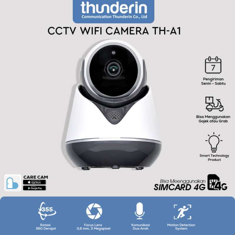 Promo CAMERA CCTV WIFI THUNDERIN SUPPORT MODEM USB 4G TH A1 Diskon