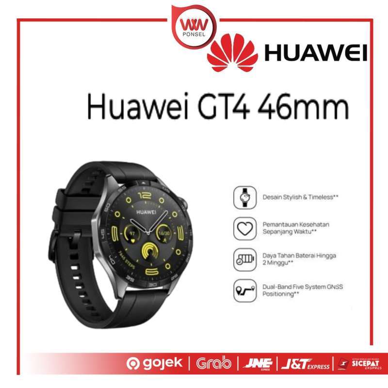 Watch Huawei GT4 46mm Phoinix Black Garansi Resmi