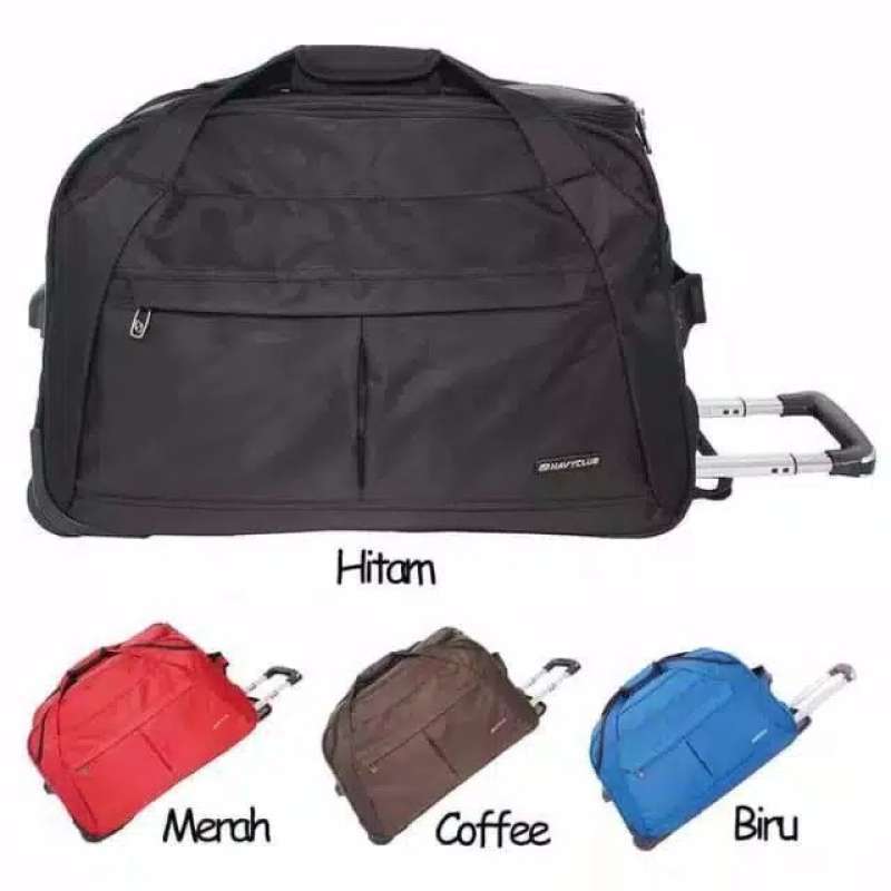 Promo Tas Troli Pakaian Tas Trolly Travel Bag Navy Club 2052