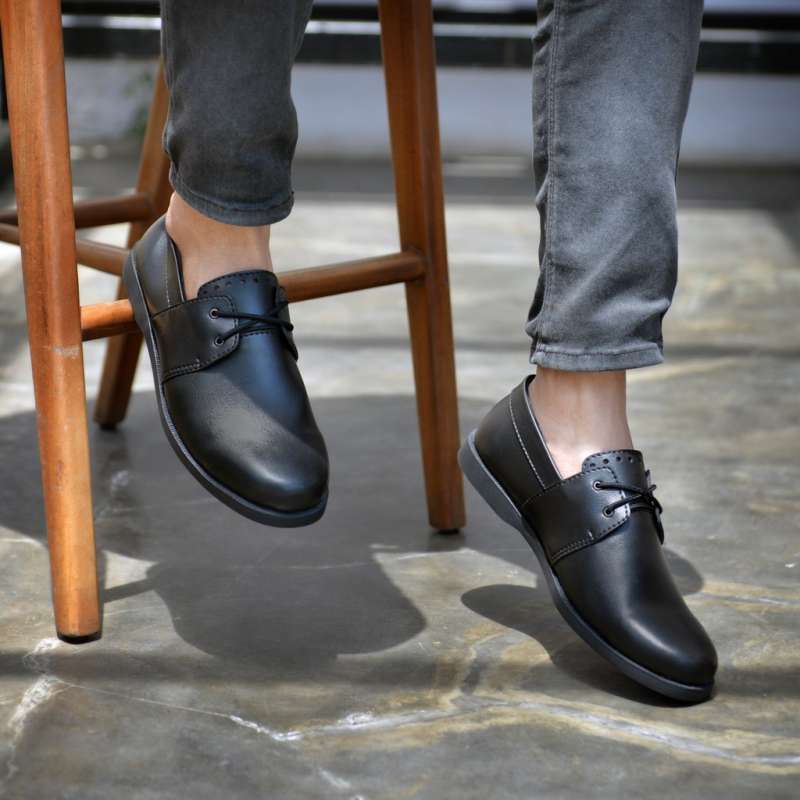 RIONZ KROOS BLACK SepatuFormal Pantofel Pria Resmi Formal Tali Hitam  Coklat Kulit PU Original Brown Kantor Kuliah Casual Gereja Pesta Kondangan  Ni