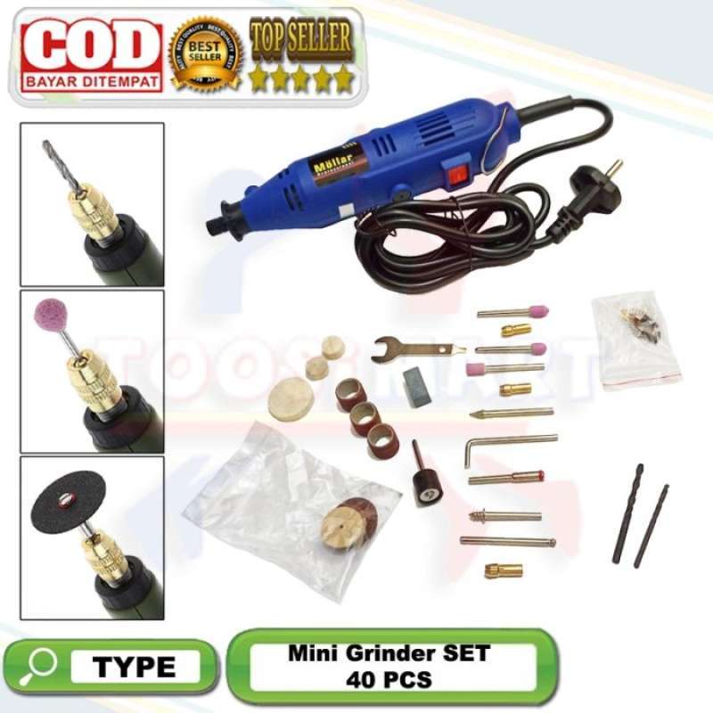 Mini Grinder MOLLAR 40pcs satu alat banyak fungsi GERINDA BOR