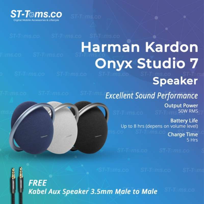 TOKO ADAKU Harman Kardon Onyx Studio 7 Speaker Bluetooth Stereo Portable Black
