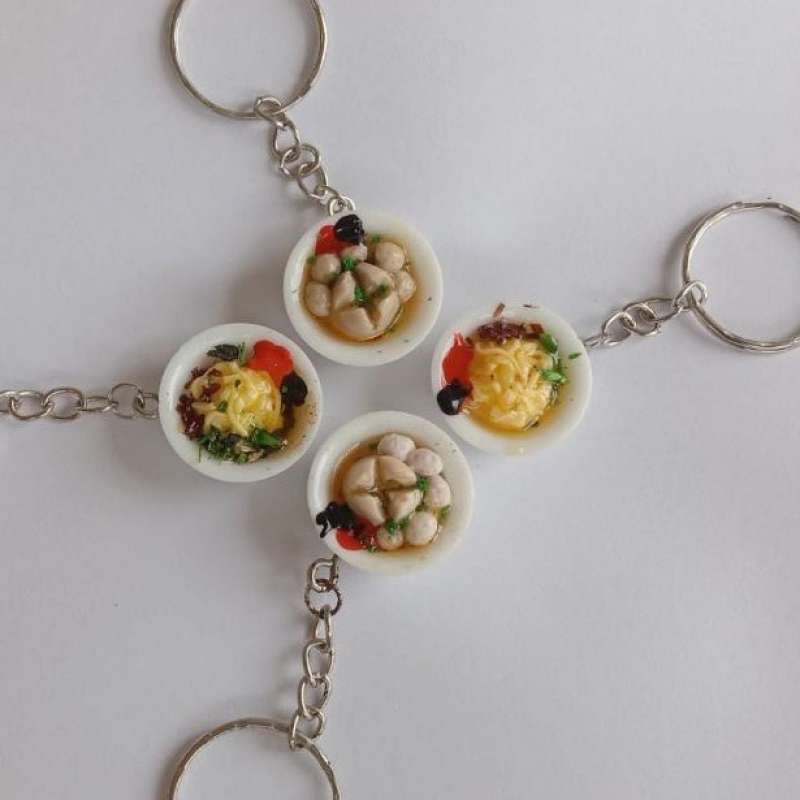 Jual Gantungan Kunci Miniatur Indomie Ganci Mie Goreng Lucu Unik