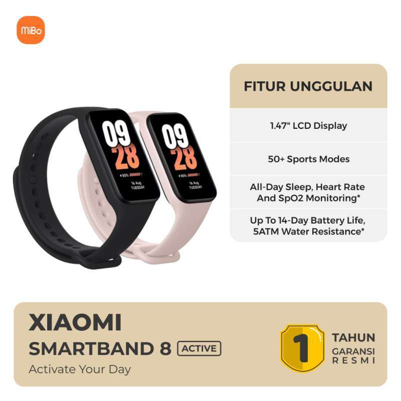Xiaomi MI Smart Band 8 Active / Miband 8 Active Resmi