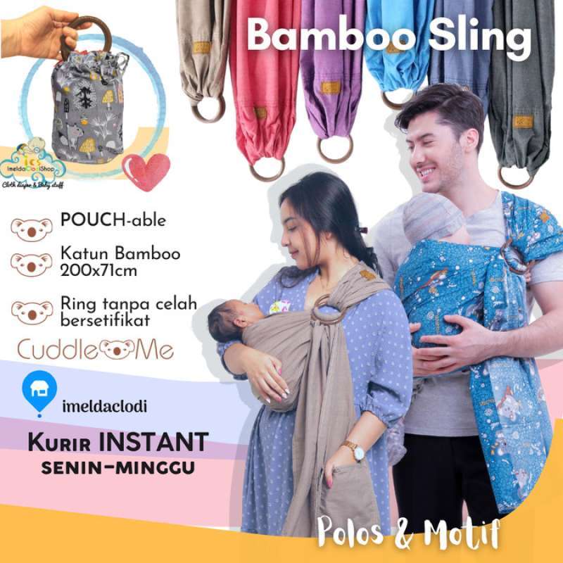 Jual Ring Sling Bamboo Cuddle me gendongan bayi Limited Edition
