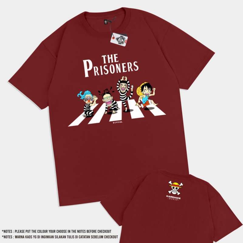 KRMK Kaos T Shirt ONE PIECE IMPEL DOWN THE PRISONER LUFFY BUGGY MR MR  THE BEATLES ABBEY ROAD V1 MARUN XXL