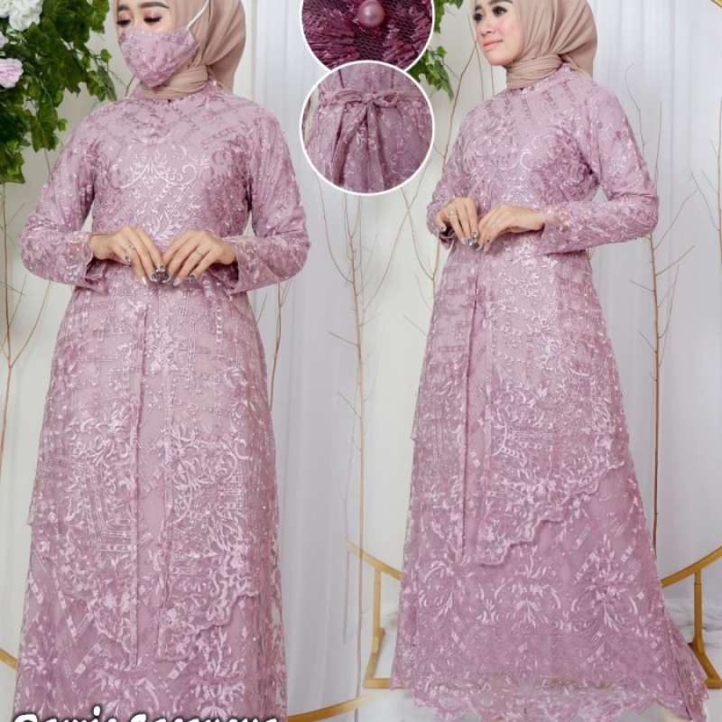 Model baju outlet pesta dress brokat