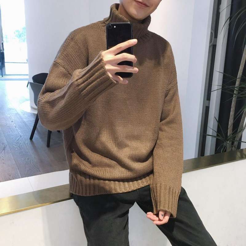 GRG IMPORT MAN WINTER TURTLENECK KNIT SWEATER TOP CHARLES BAJU RAJUT PRIA  MUSIM DINGIN KOREAN STYLE