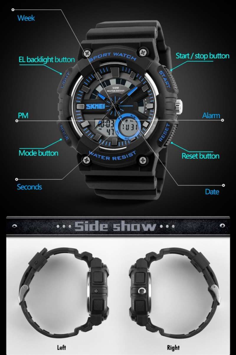 Promo ORIGINAL MEN WATCH SKMEI JAM TANGAN PRIA SPORTY WATER