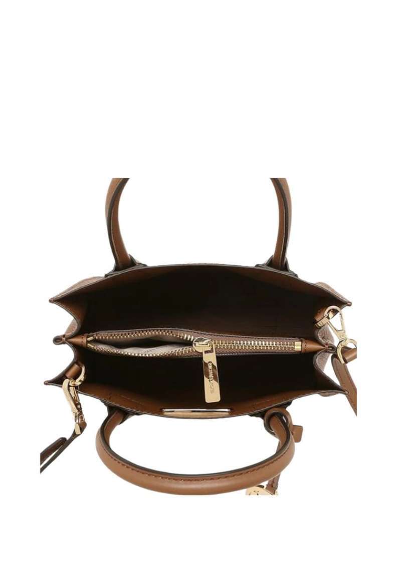 Promo Michael Kors Mercer Medium Luggage Multi Leather Messenger