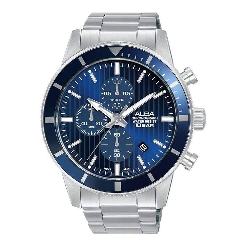 Promo Jam Tangan Pria Alba Active AM3955X1 Chronograph Men Blue