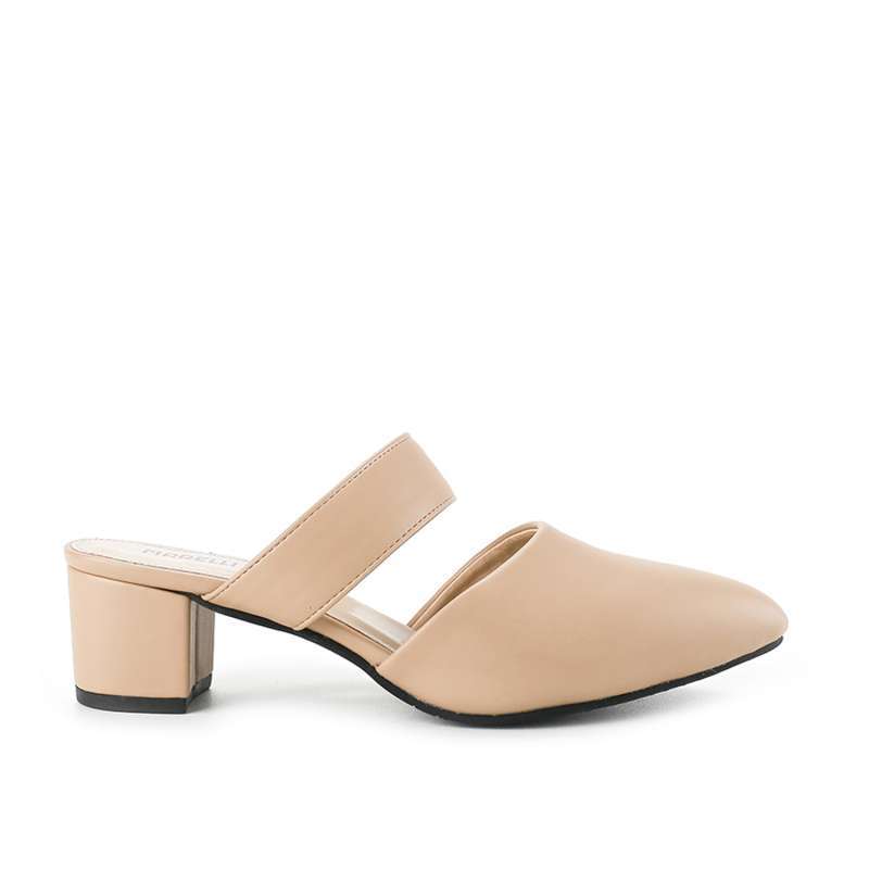 Promo Marelli Sandal Slop Wanita Hak Tahu 5cm 8218 Cream Diskon