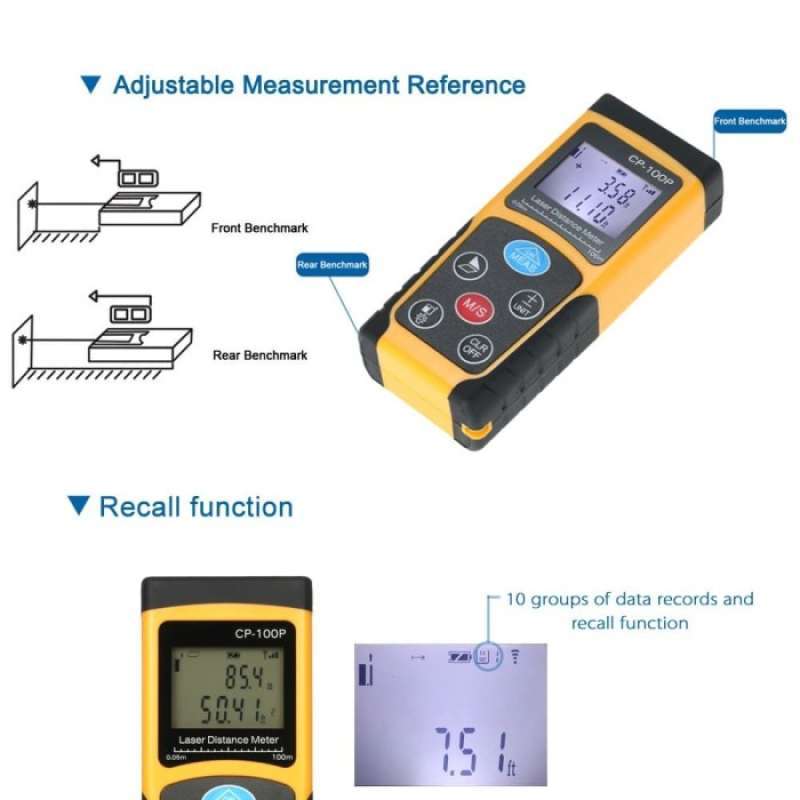 Laser Distance Meter CP100P 100 m Jarak Meteran 100m CP100 CP-100P