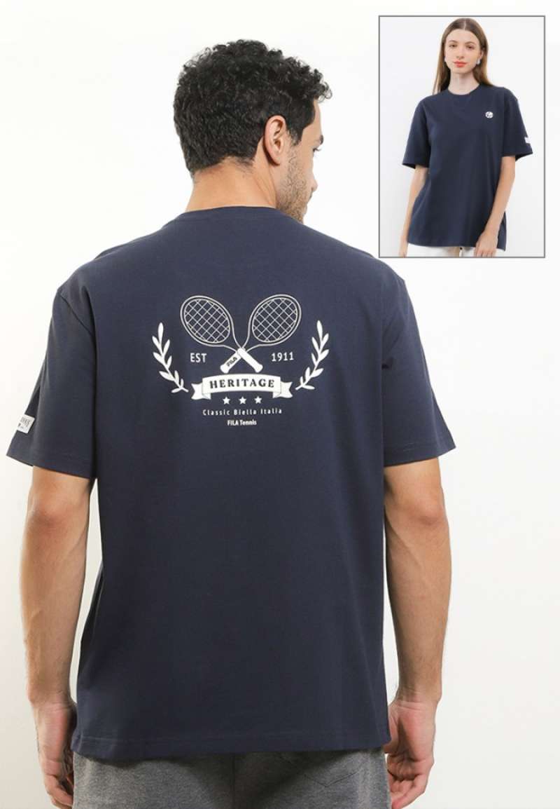 Promo Fila Tennis Heritage T shirt Oversize Unisex Dimione Navy Diskon 50 Di Seller Fila Indonesia Official Store Cileunyi Wetan Kab. Bandung Blibli
