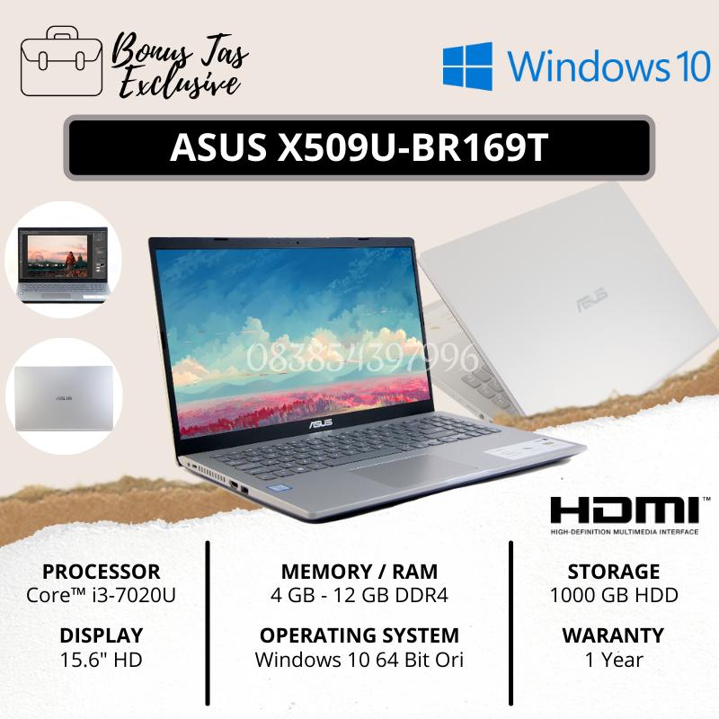 Jual LAPTOP ASUS X509U BR169T CORE I3 7020U RAM 12GB DDR4 HDD